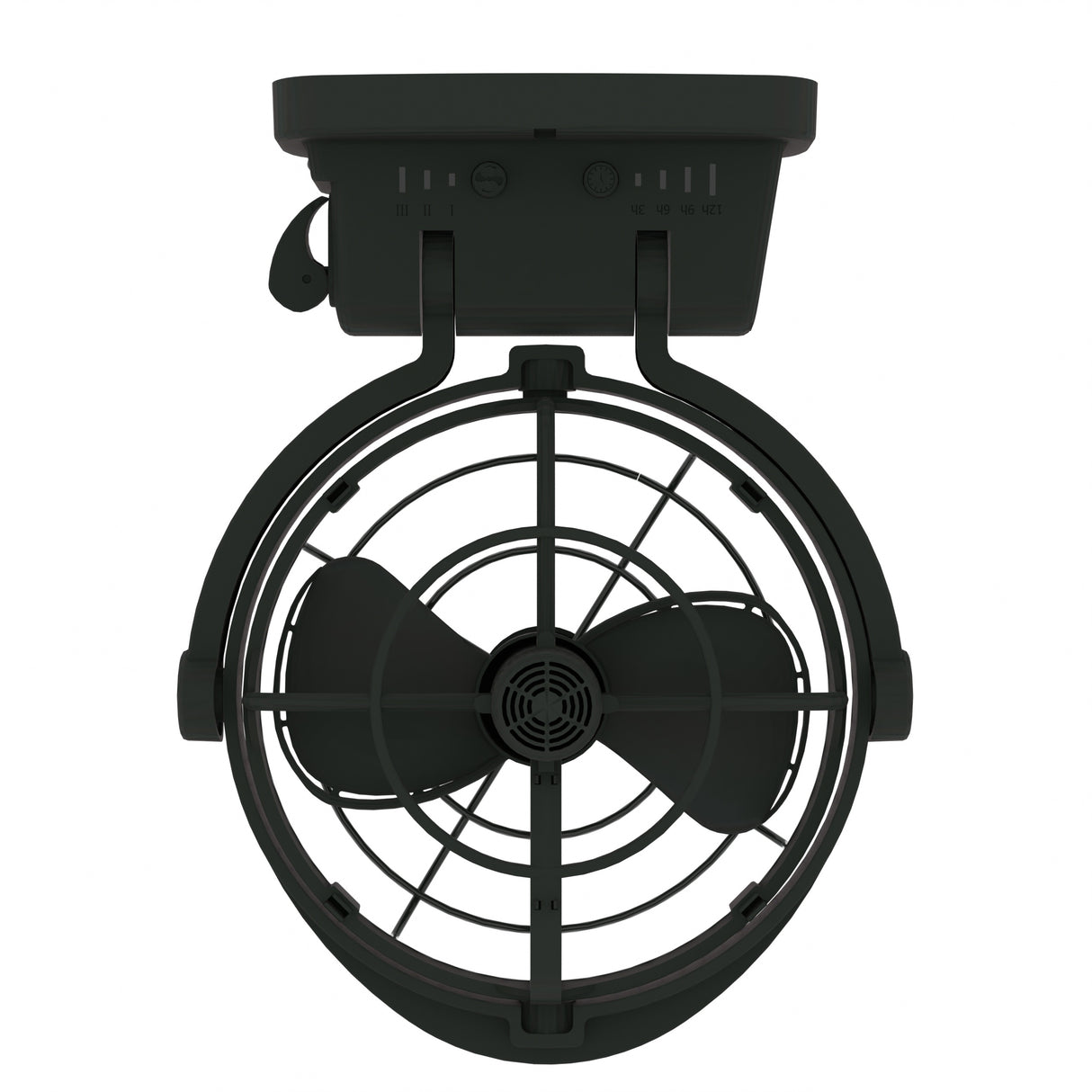 ENGLAON 12V / 24V DC Caravan Fan for Caravan, Black