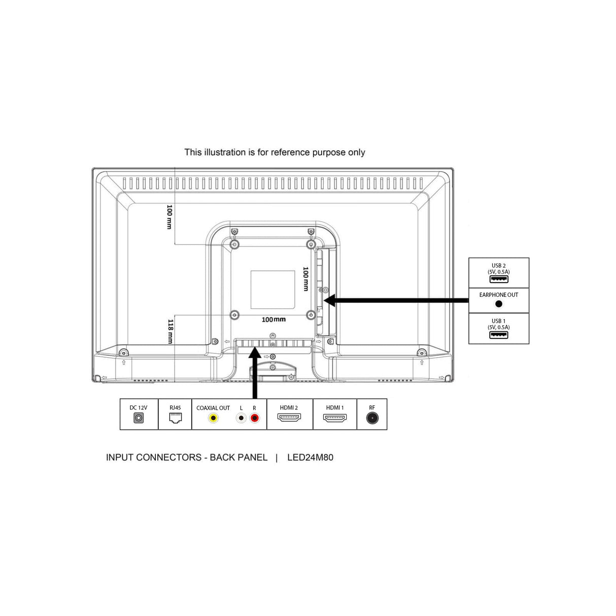 ENGLAON 24'' Full HD Smart 12V TV With Built-in DVD Player, Chromecast, Bluetooth & Google TV