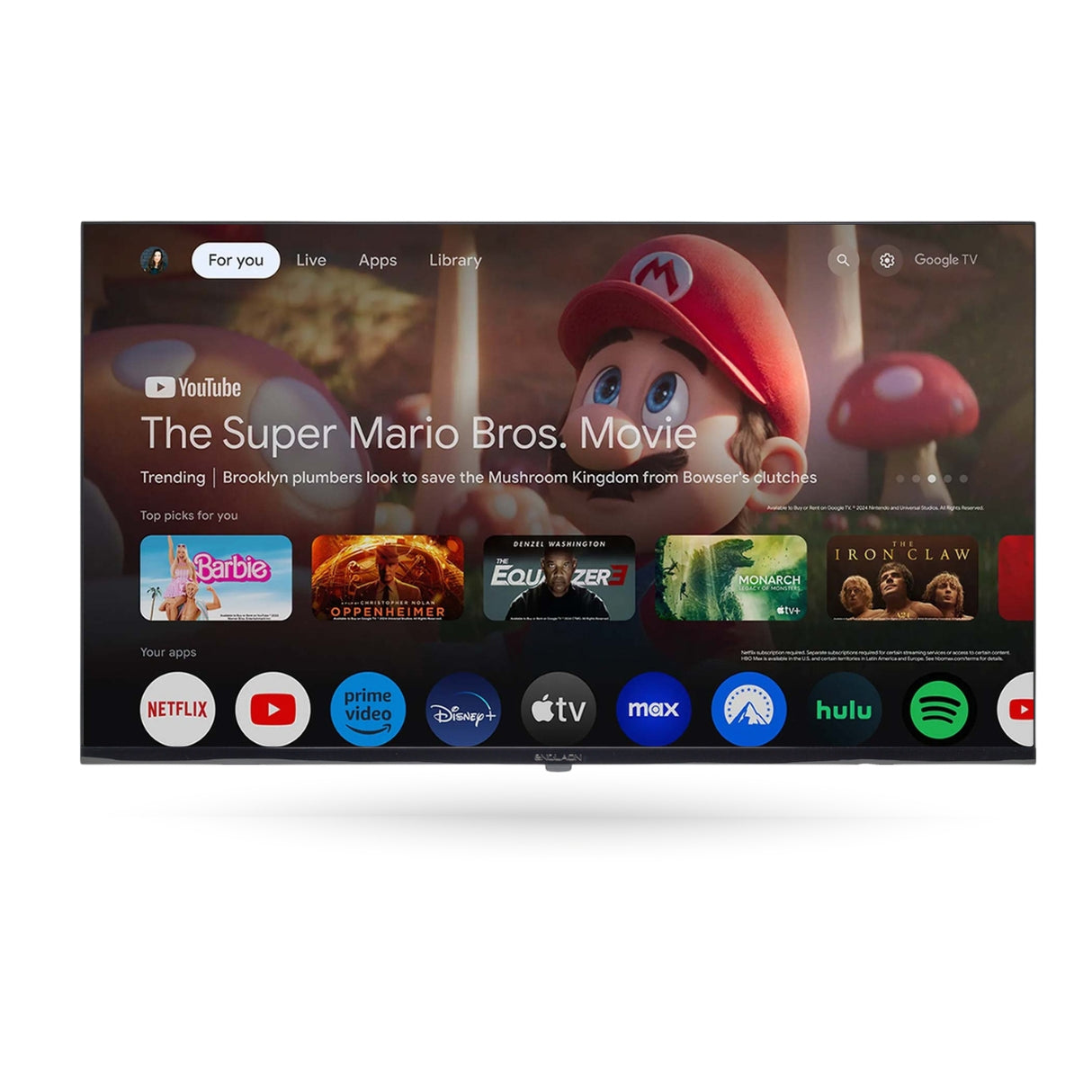 ENGLAON 40'' Full HD 12V Smart TV With Chromecast, Bluetooth & Google TV