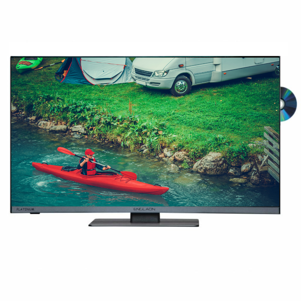 ENGLAON Frameless 22'' Full HD Google Smart 12V TV With Built-in DVD player and Chromecast