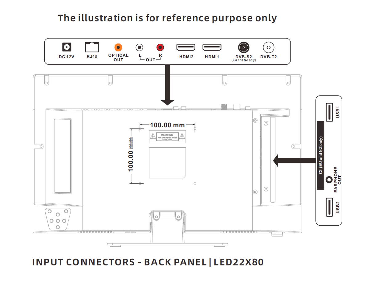 ENGLAON Frameless 22'' Full HD Google Smart 12V TV With Built-in DVD player and Chromecast