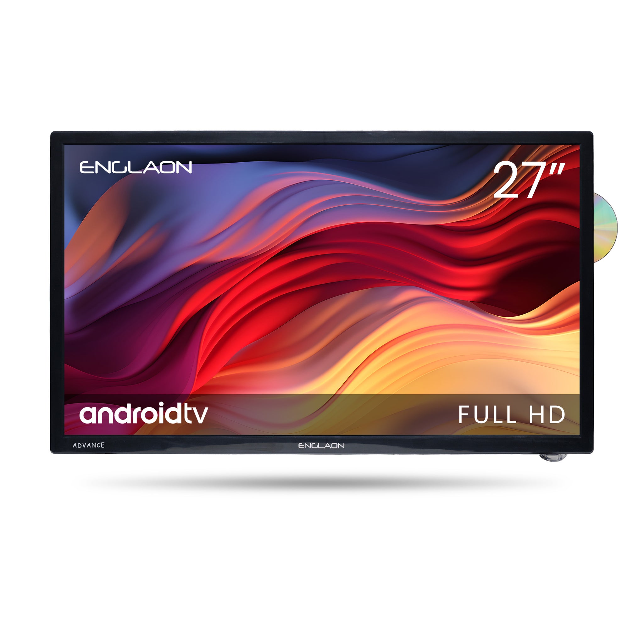 ENGLAON 27″ Full HD Android Smart 12V TV with Built-in DVD player, Chromecast & Bluetooth