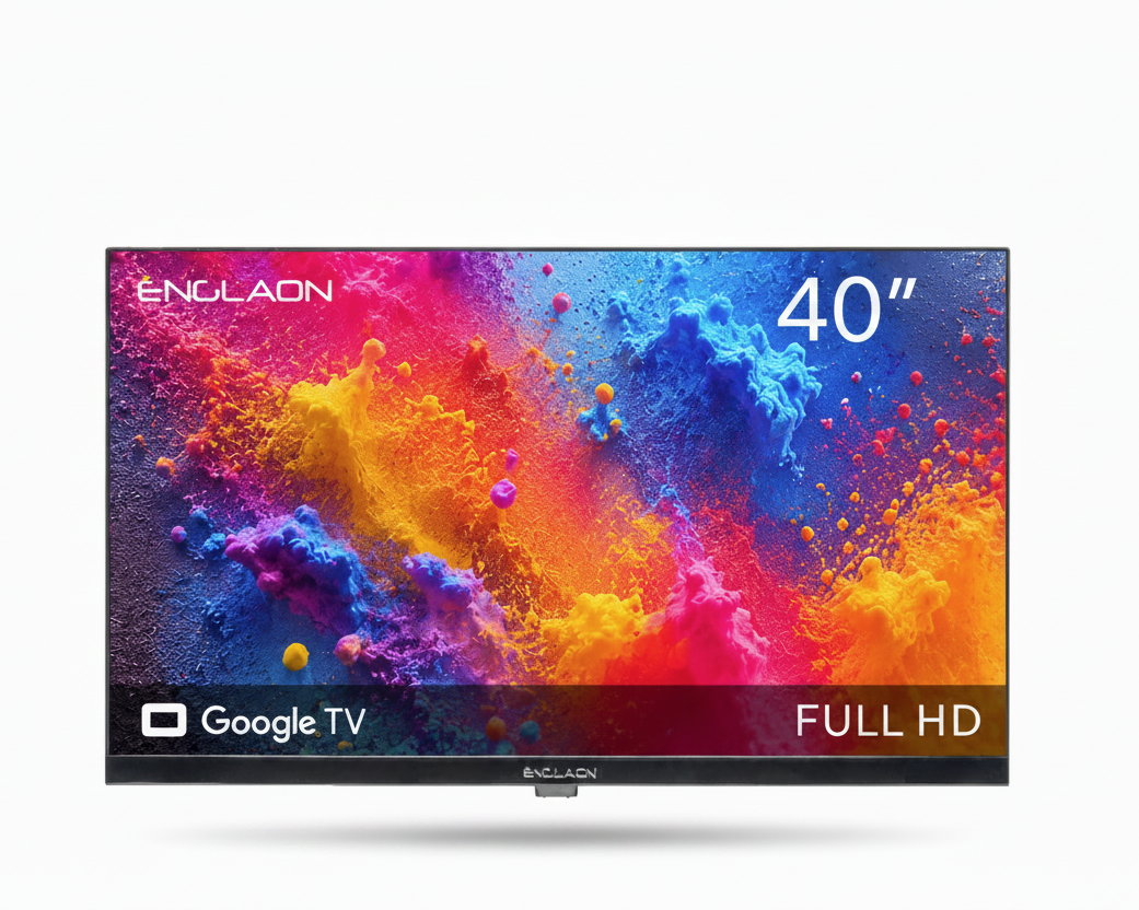 ENGLAON 40” FULL HD 12V Google TV Android 14, Built-in Google Cast & Bluetooth